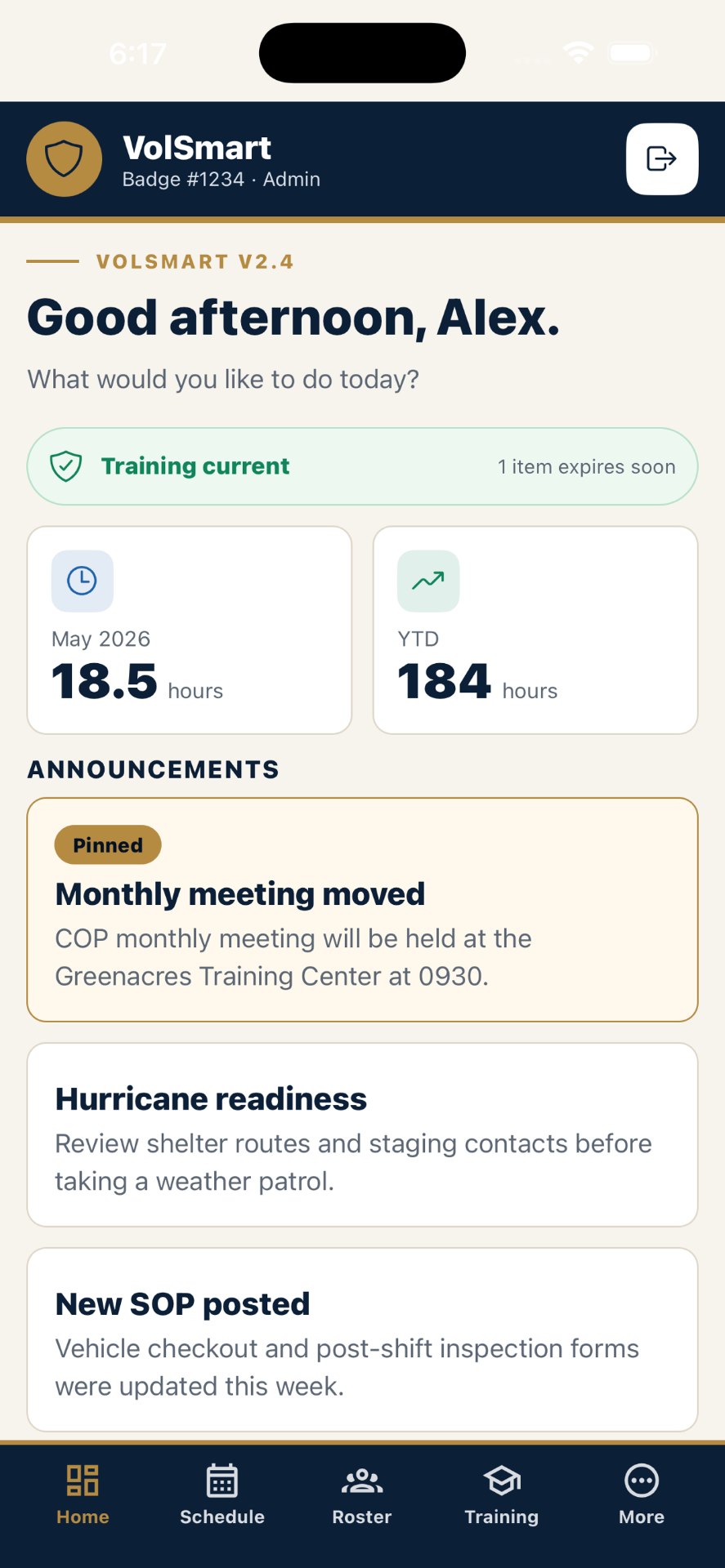VolSmart Mobile — Daily Dashboard